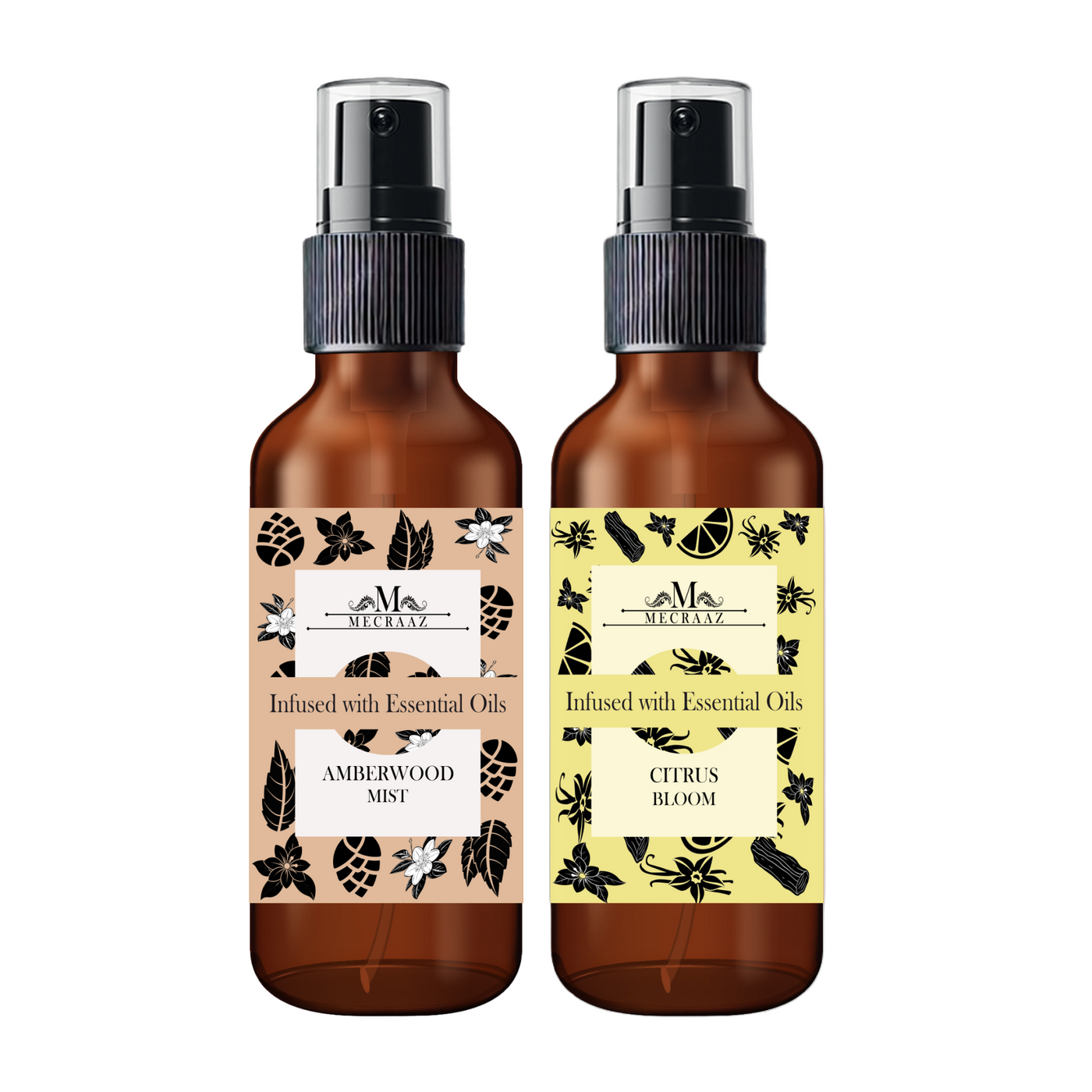 Amberwood and Citrus Room Spray combo