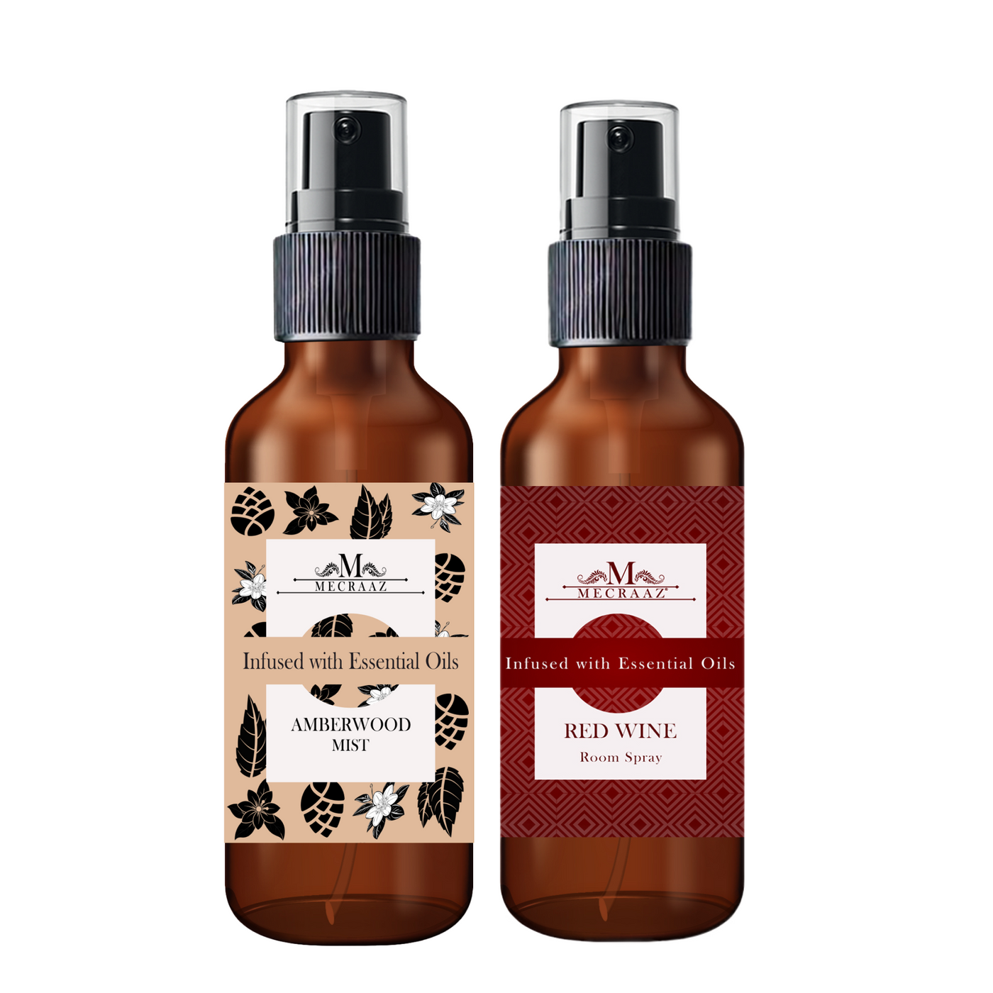 Amberwood and Red wine Room Spray combo(100ml each)