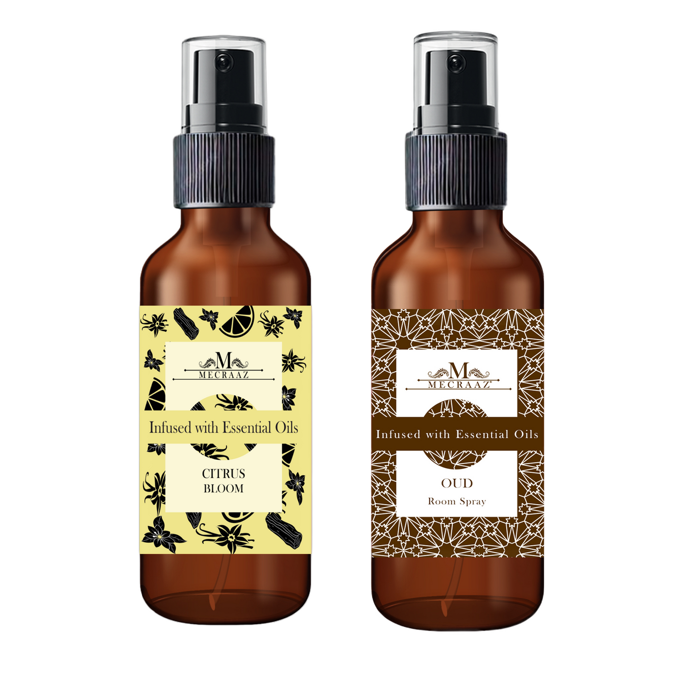 Citrus Bloom and Oud Room Spray combo(100ml each)