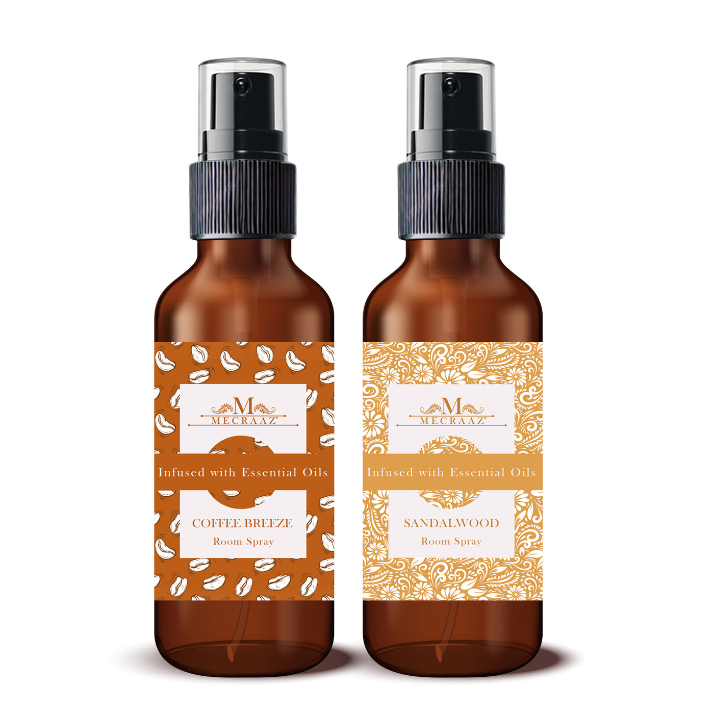 Coffee Breeze and Sandalwood Room Spray combo(100ml each)