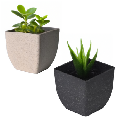 Le by Mecraaz Eco-friendly Rice Husk Planters - Set of 2