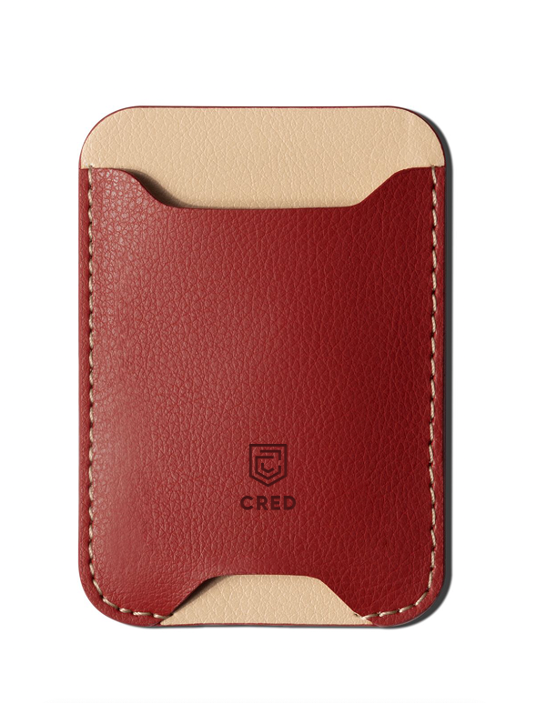 CardSafe phone wallet: terracotta red