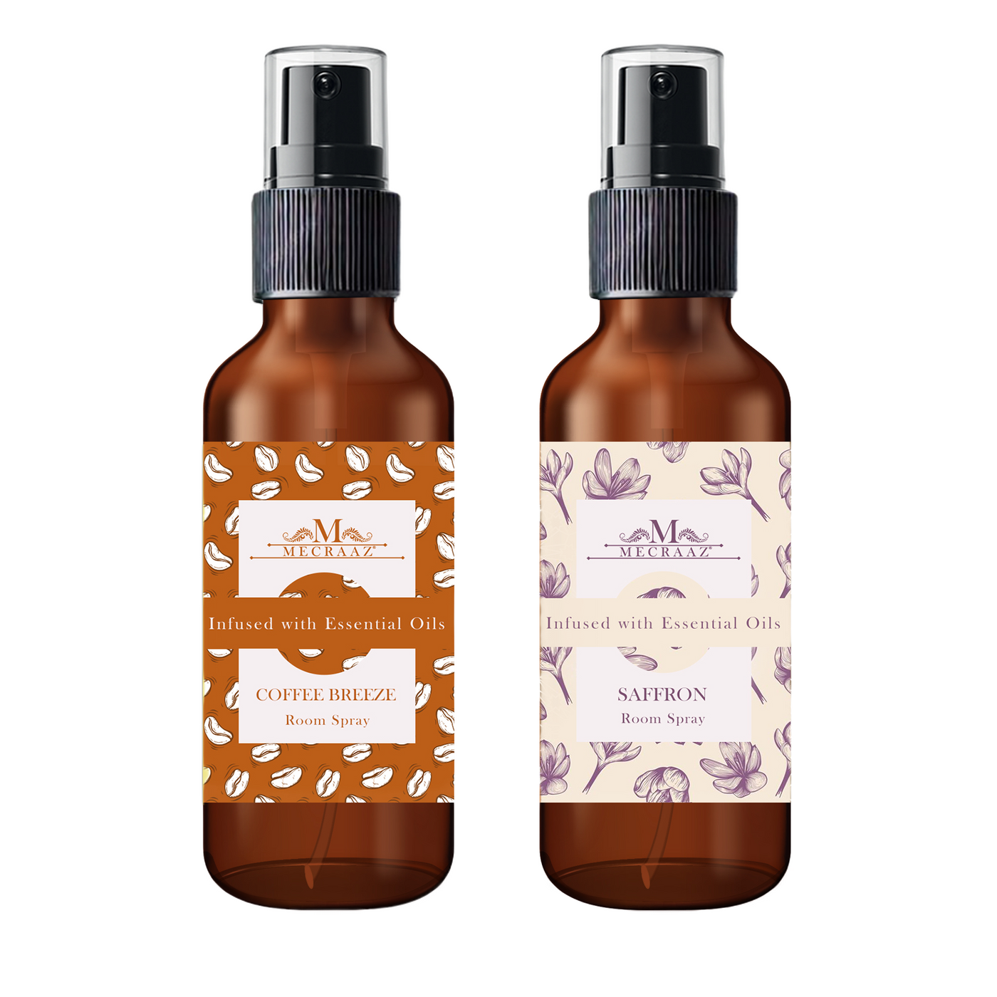 Coffee Breeze and Saffron Room Spray combo(100ml each)