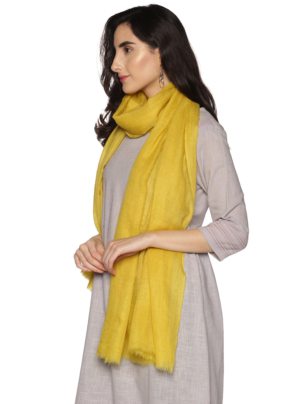 Solid Lime Pashmina Stole