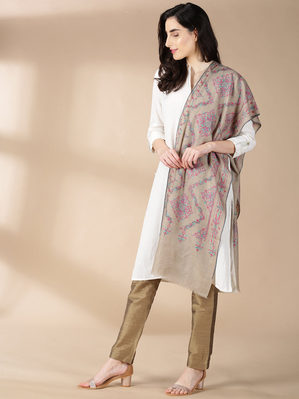 Chevron Geometric Pashmina Stole