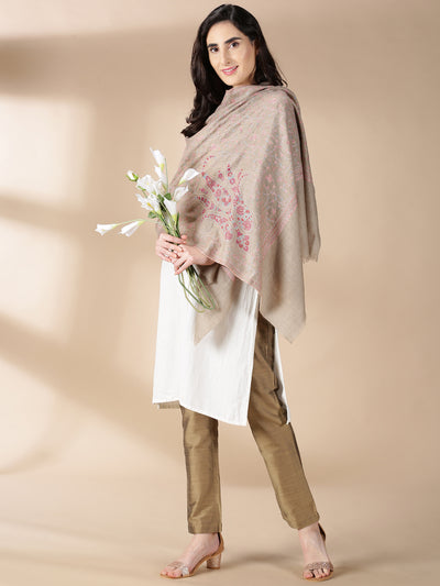 Hand Embroidered Webbed Thread-work Pashmina
