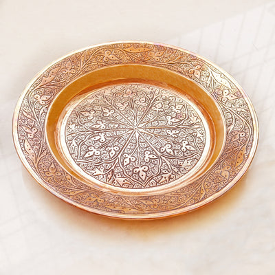 Hand Engraved Decorative Copper Plate