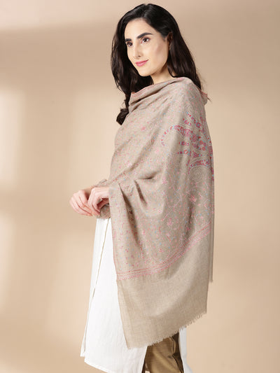 Hand Embroidered Webbed Thread-work Pashmina
